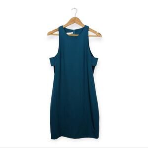 Bishop + Young Kate Teal Side Cut Out Sleeveless Sheath Dress